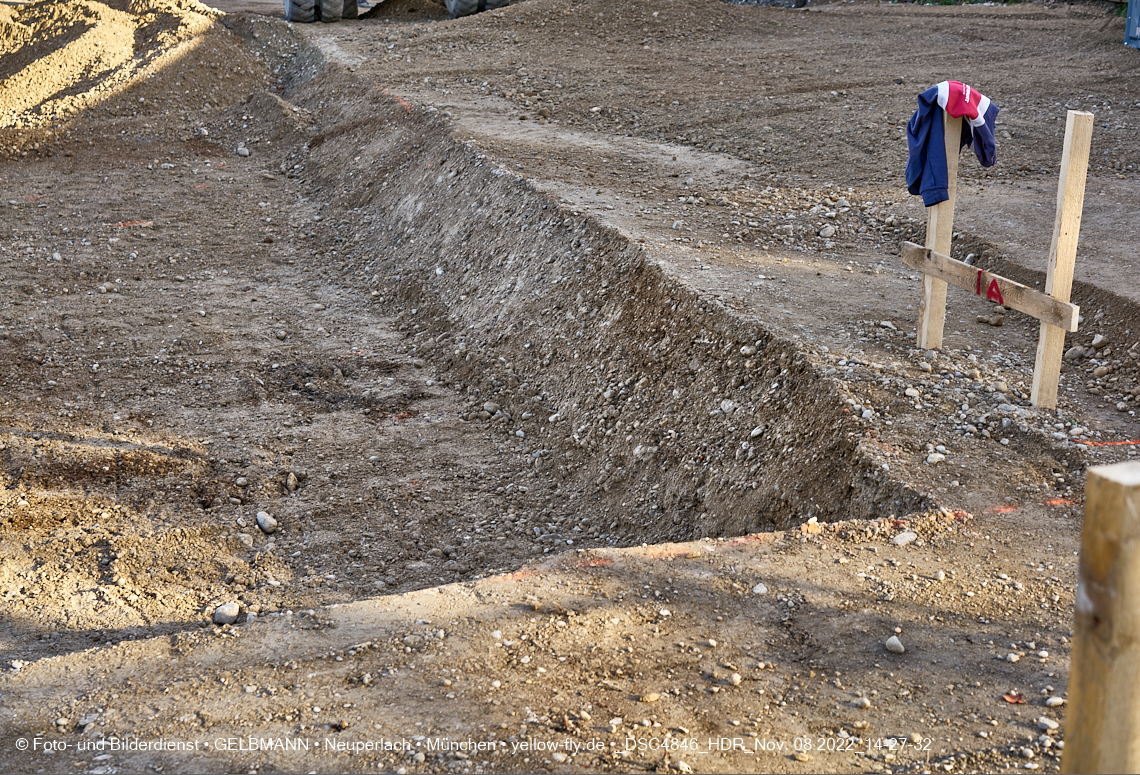 08.11.2022 - Baustelle an der Quiddestraße Haus für Kinder in Neuperlach